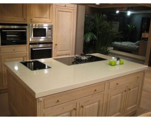 Quartz island kitchen worktop