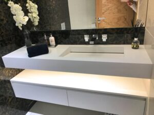 Corian basin top