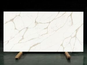 emerald gold quartz slab